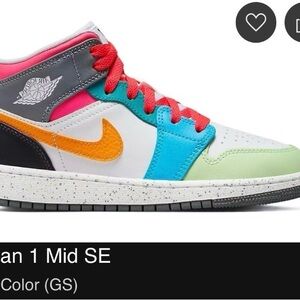 Jordan Kids Sneakers - Orange, Pink, Blue, Green